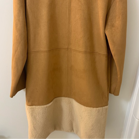 ZARA suede jacket with faux fur - Picture 7 of 9